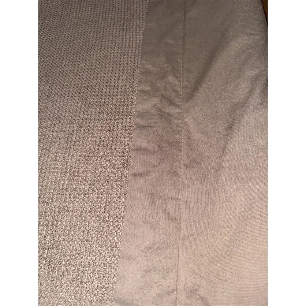 Pottery Barn Belgian Linen Standard Pillow Sham Taupe Textured Cover 26x20